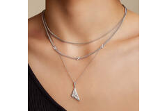  Sunshine Chaser - Zilver / Gerodineerd - Zirkonia - 50cm